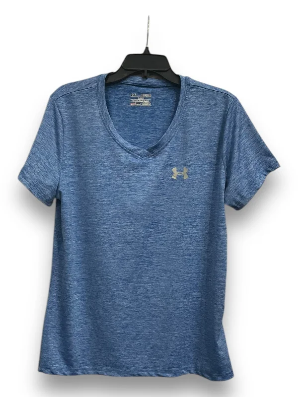 Athletic Top Short Sleeve By Under Armour In Blue, Size: Xxl Polished Men's Satin