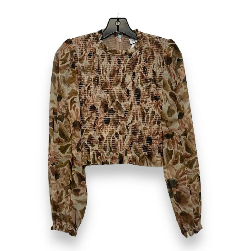 Top Long Sleeve By Wilfred In Floral Print, Size: S Dapper Men's Bow