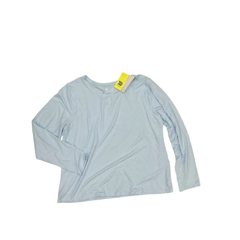 Athletic Top Ls Crewneck By All In Motion In Blue, Size:Xxl Polished Men's Silk