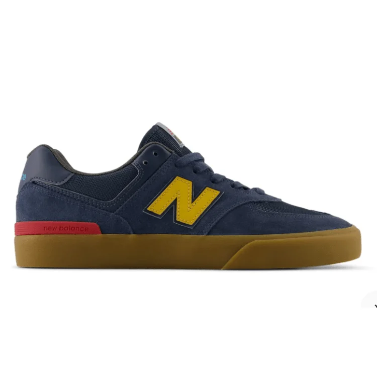 New Balance 574 Skate Shoes Vulc Blue Indigo/ Gum Casual Men's Japanese 