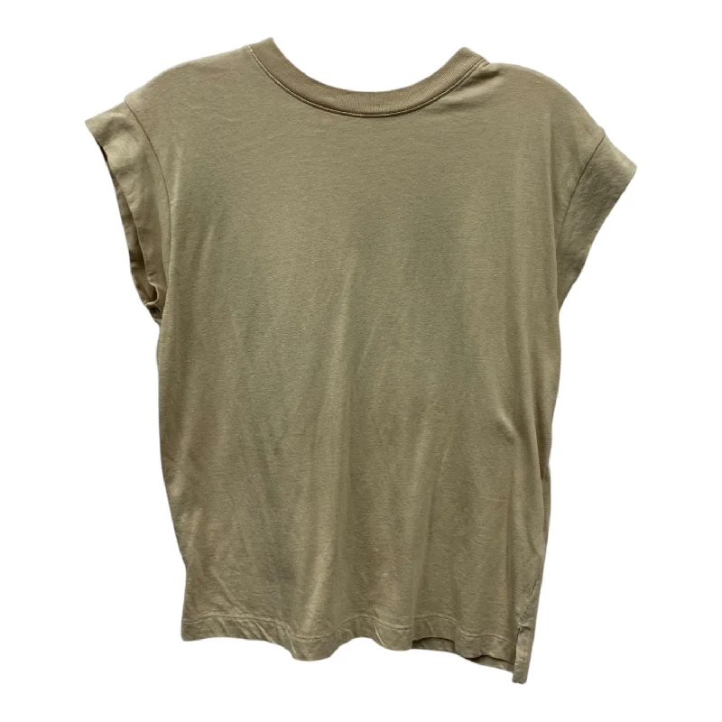 Top Ss By A New Day In Tan, Size:Xs Trendy Men's Oversized
