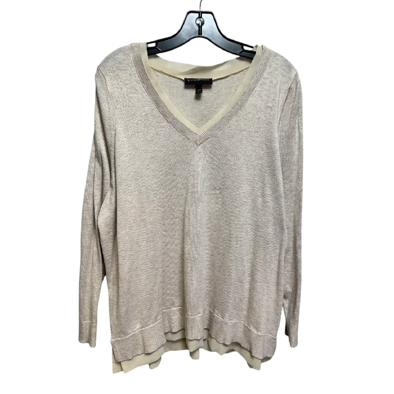 Sweater By Lane Bryant In Cream, Size: 1x Business