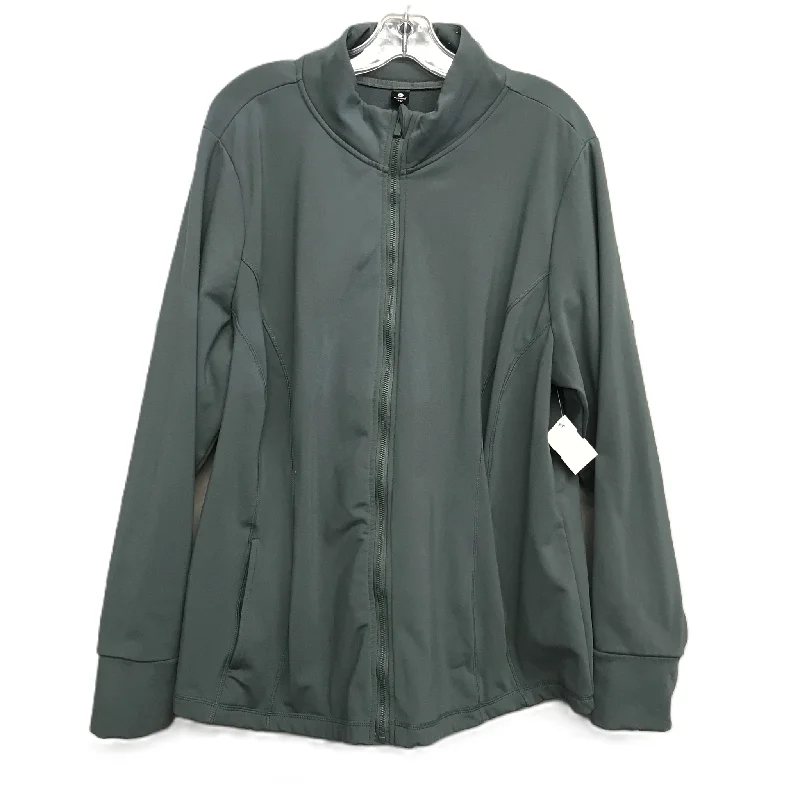 Athletic Jacket By 90 Degrees By Reflex In Green, Size: 3x Edgy Men's Punk
