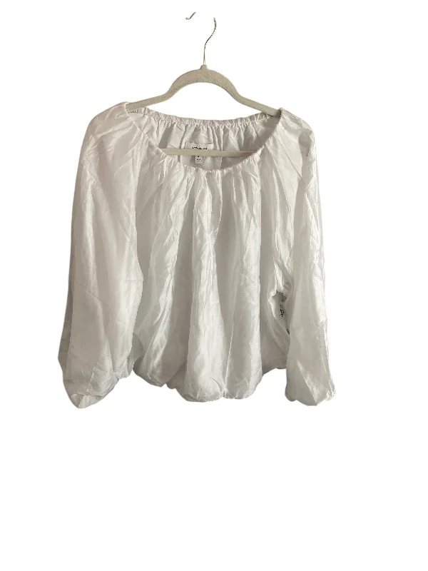 Top Long Sleeve Basic By Banana Republic In White, Size: Xl Relaxed Men's Beach