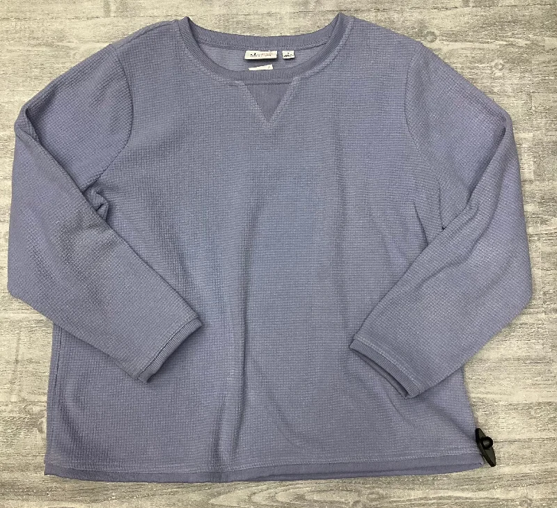 Top Long Sleeve By Denim And Co Qvc In Blue, Size: 1x Sophisticated Men's French