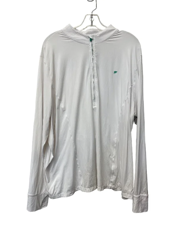 Athletic Jacket By Fabletics In White, Size: 3x Business