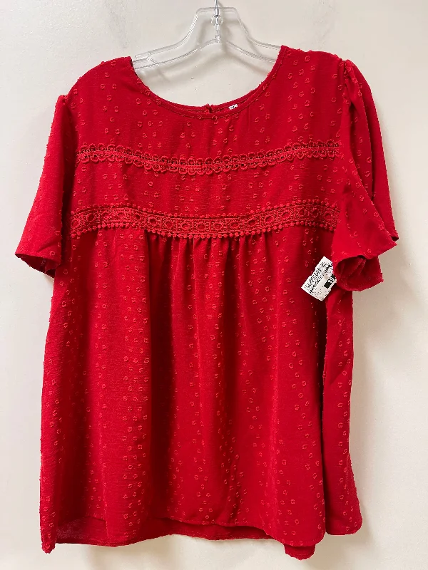Top Short Sleeve By Clothes Mentor In Red, Size: 2x Bold Men's Animal