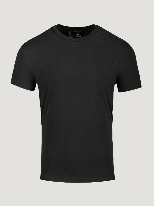 Black Crew Neck Practical Men's Quick
