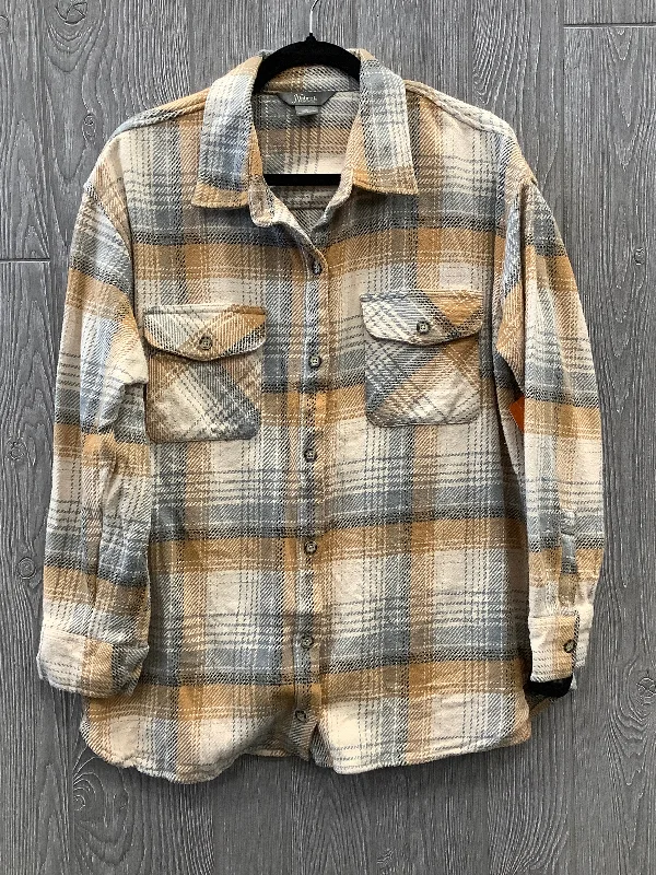 Jacket Shirt By Natural Reflections In Grey & Yellow, Size: Xl Elegant Men's Formal 