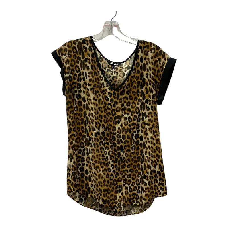 Top Ss By Express In Animal Print, Size:M Confident Men's High