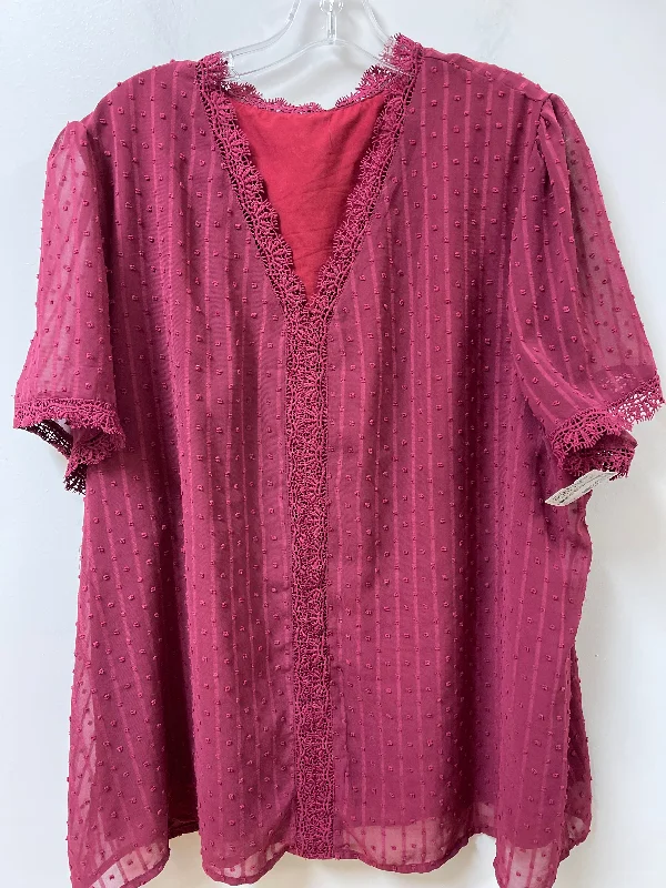 Top Short Sleeve By Clothes Mentor In Red, Size: 3x Classic Men's Pin