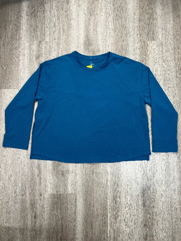 Athletic Top Long Sleeve Crewneck By Nike Apparel In Blue, Size: 1x Streetwear Style