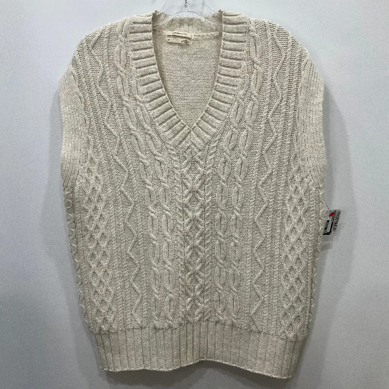 Vest Sweater By Anthropologie In Cream, Size: Xxs Sporty Men's Athleisure 