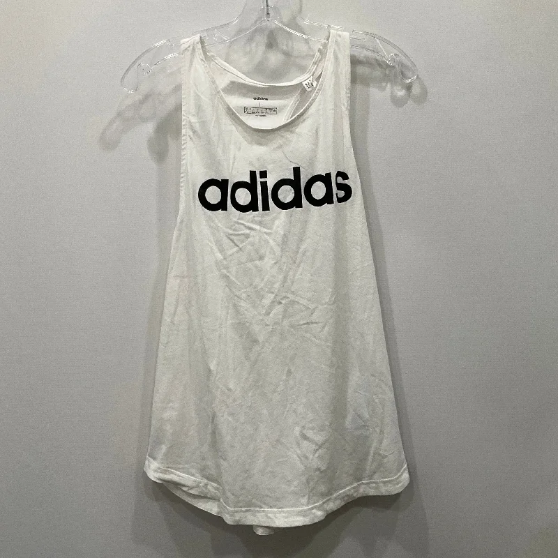 Athletic Tank Top By Adidas In White, Size: L Tough Men's Military