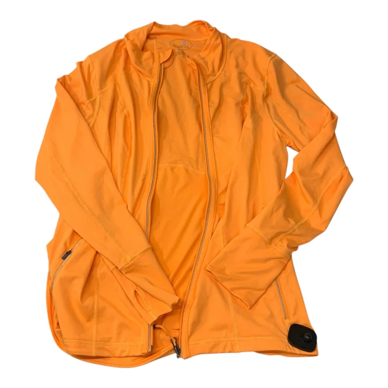 Athletic Jacket By Tangerine In Orange, Size: Xl Polished Men's Satin
