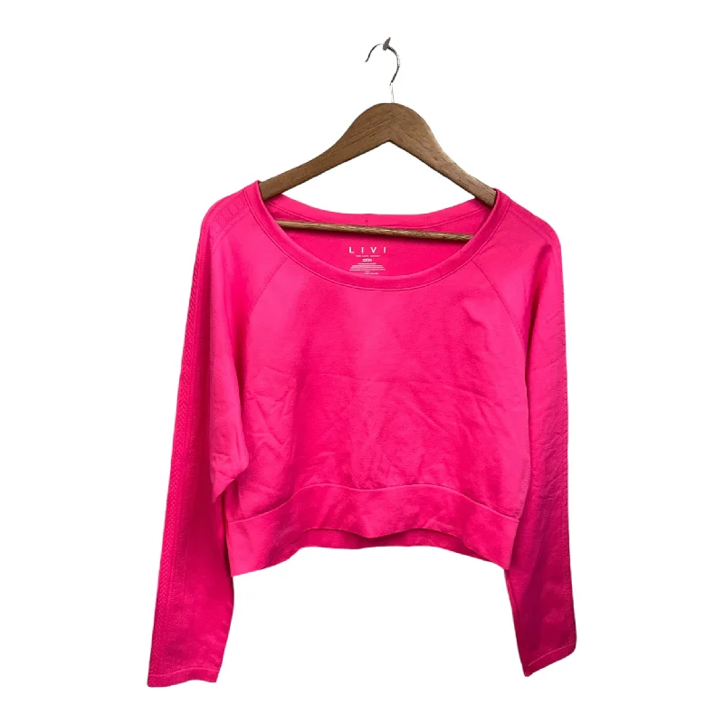 Athletic Top Long Sleeve Crewneck By Livi Active In Pink, Size: 3x Stylish Men's Tropical 