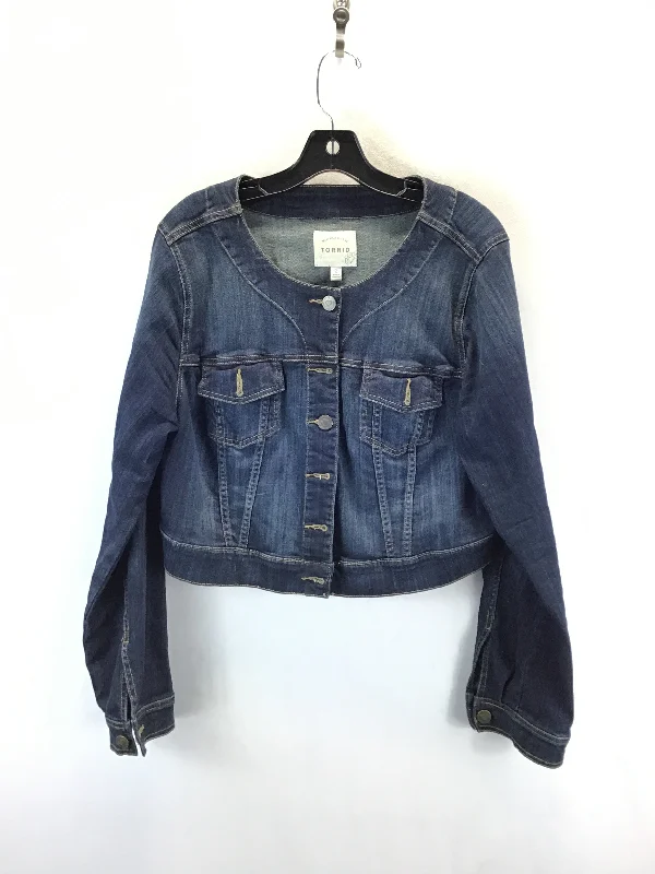 Jacket Denim By Torrid In Blue Denim, Size: 2x Casual Men's Loose