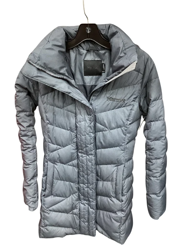 Coat Puffer & Quilted By Marmot In Grey & Orange, Size: Xs Laid