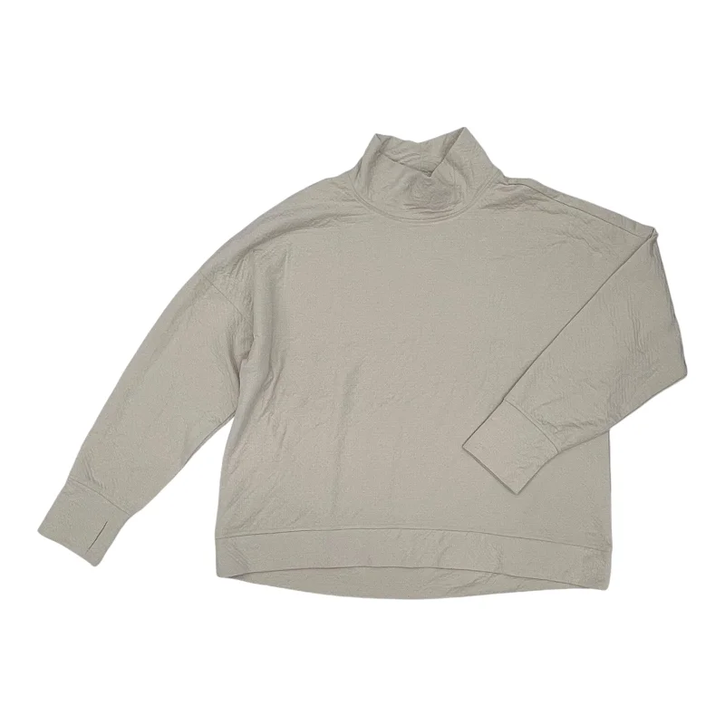 Athletic Top Ls Collar By Rbx In Tan, Size:Xxl Gym
