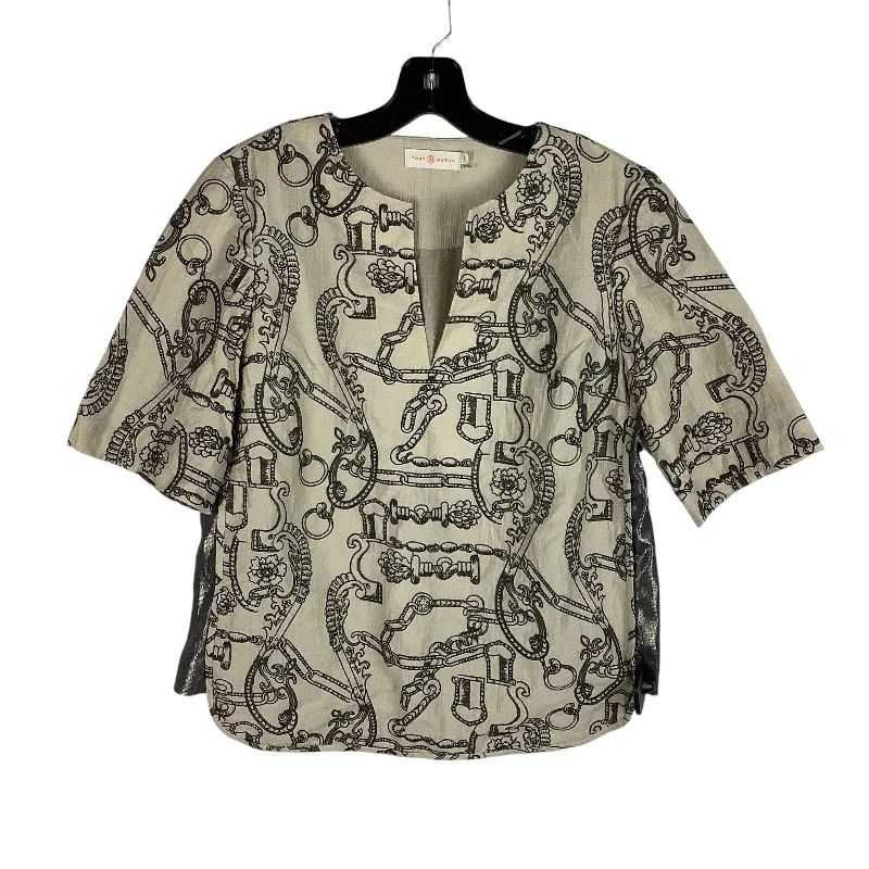 Top Short Sleeve Designer By Tory Burch In Tan, Size: 6 Tough Men's Military