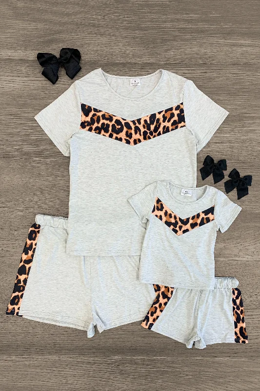 Mom & Me - Grey & Leopard Lounge Set Bold Men's Animal