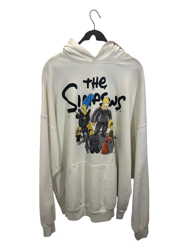 BALENCIAGA/Hoodie/3/Graphic/Cotton/WHT/ Laid