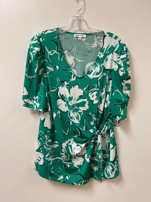 Top Short Sleeve By Perseption Concept In Green, Size: Xl Elegant Men's Cashmere