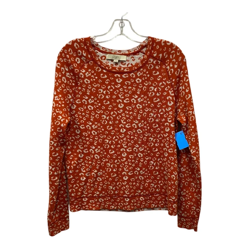 Sweater By Loft In Orange, Size:M Sleek Men's Metallic