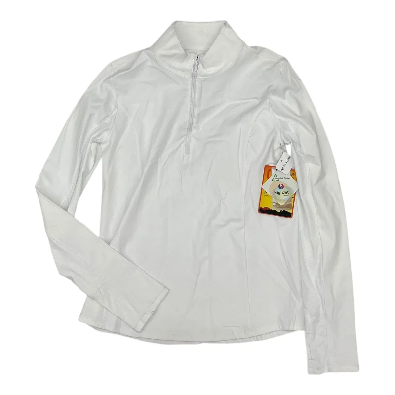 Athletic Top Ls Collar By Mono B In White, Size:M Business