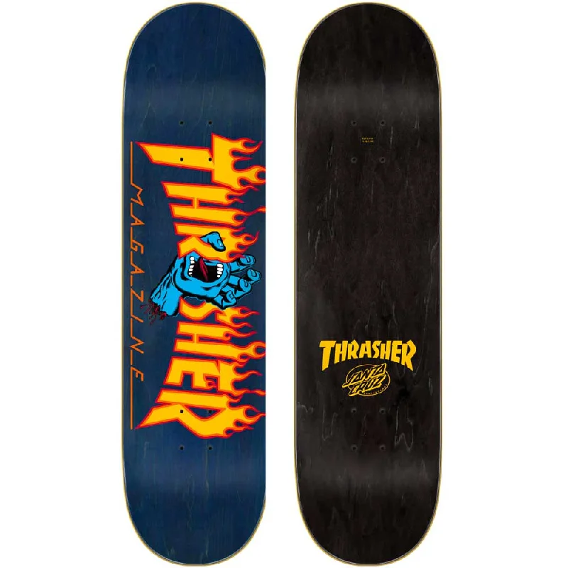 Santa Cruz Thrasher Screaming Flame Logo Skateboard Deck 8.25" Earthy Men's Hemp