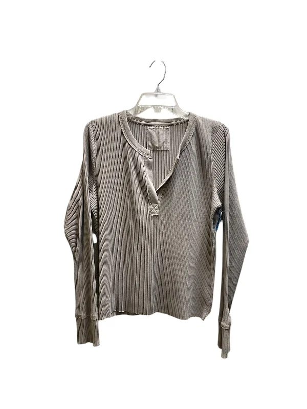 Top Long Sleeve By Aerie In Tan, Size: Xl Sharp Men's Italian