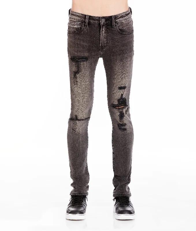 PUNK SUPER SKINNY IN FLINT BLACK JEANS Cool Men's Skate