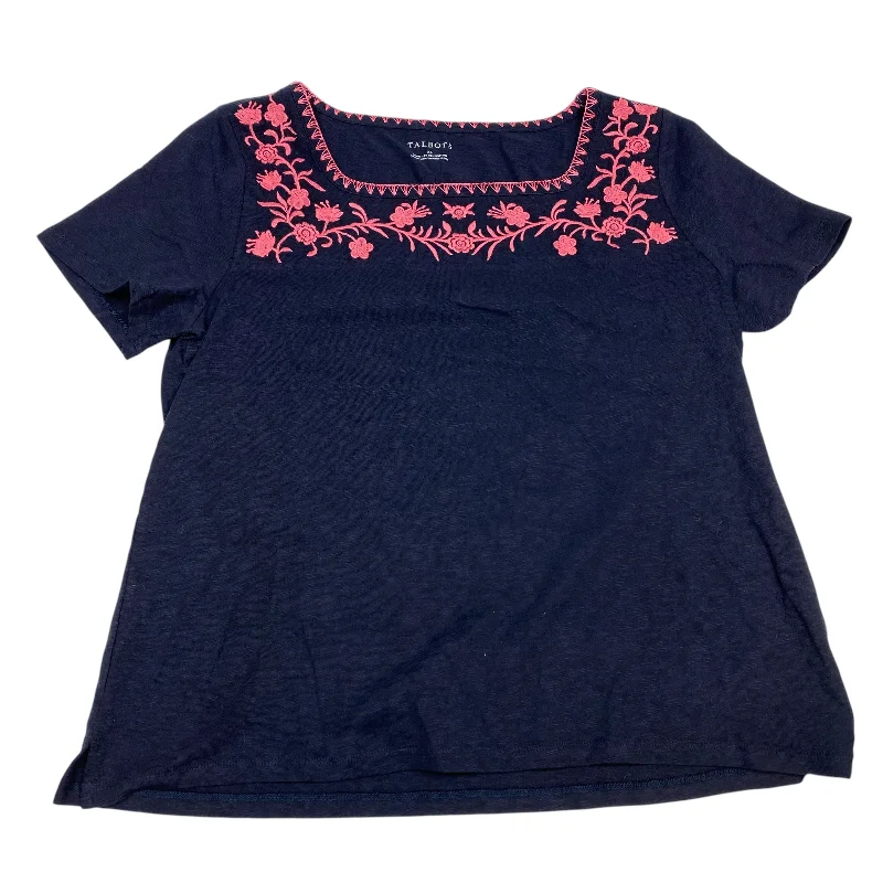 Top Short Sleeve By Talbots In Navy, Size: Xl Preppy Men's College