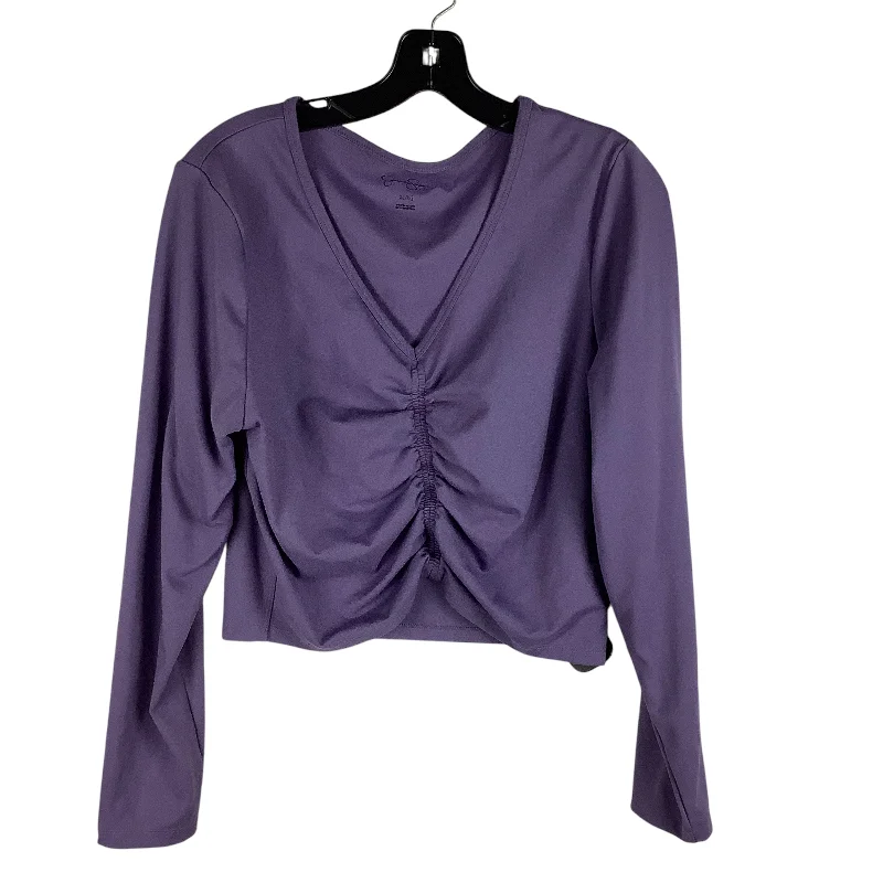 Athletic Top Long Sleeve Crewneck By Jessica Simpson In Purple, Size: Xl Refined Men's Hand