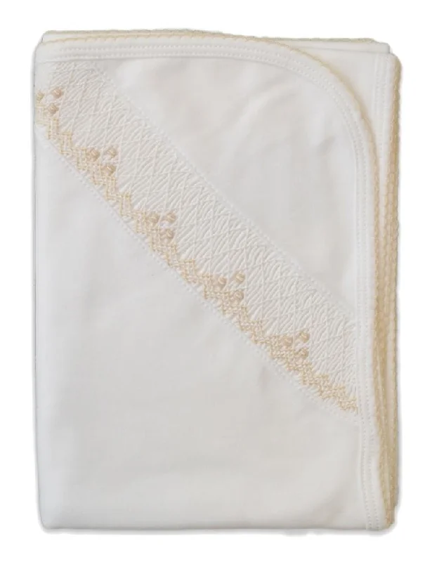White Ecru Smocking Blanket Youthful Men's Anime