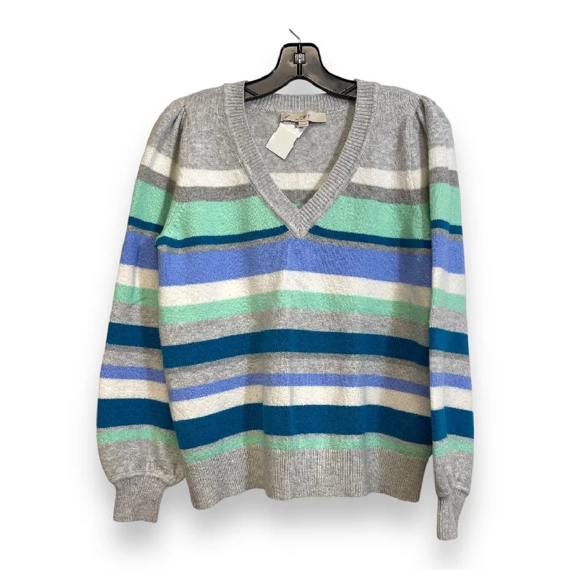 Sweater By Loft In Striped Pattern, Size: M Gym