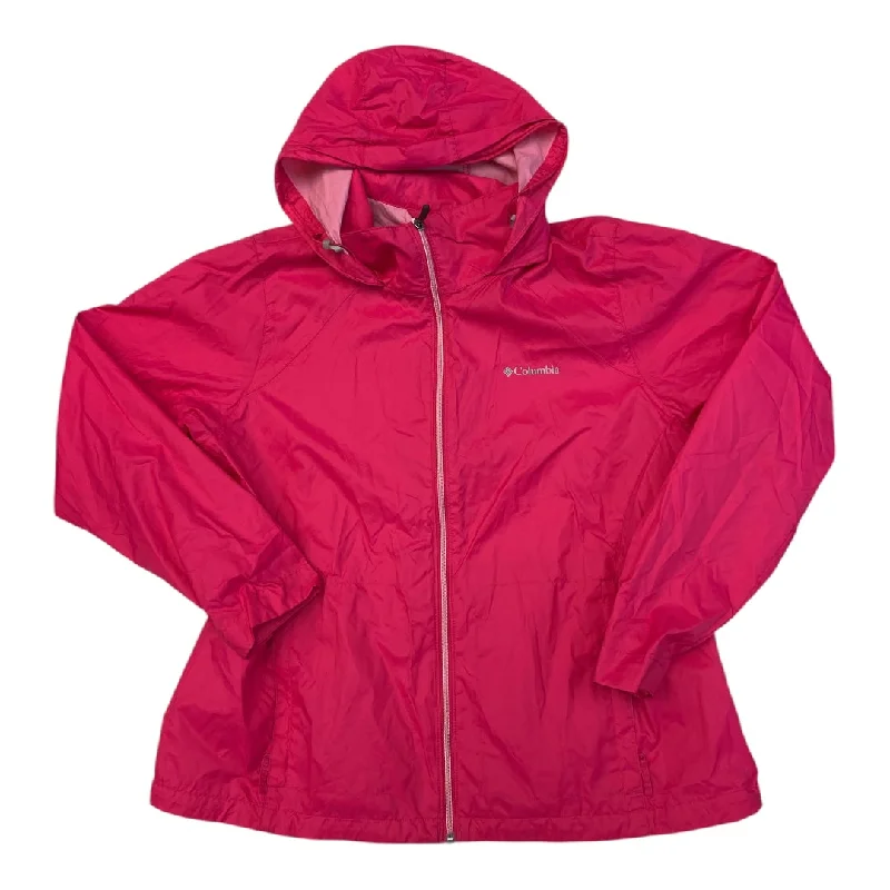 Jacket Windbreaker By Columbia In Pink, Size:Xxl Casual Men's Short