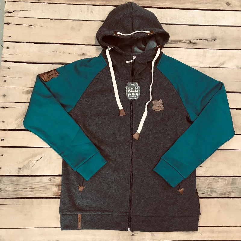 Charcoal/Peacock