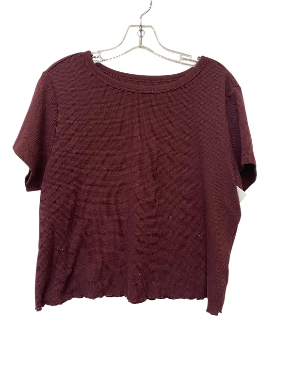 Top Short Sleeve Basic By Old Navy In Maroon, Size: 2x Cool Men's Skate