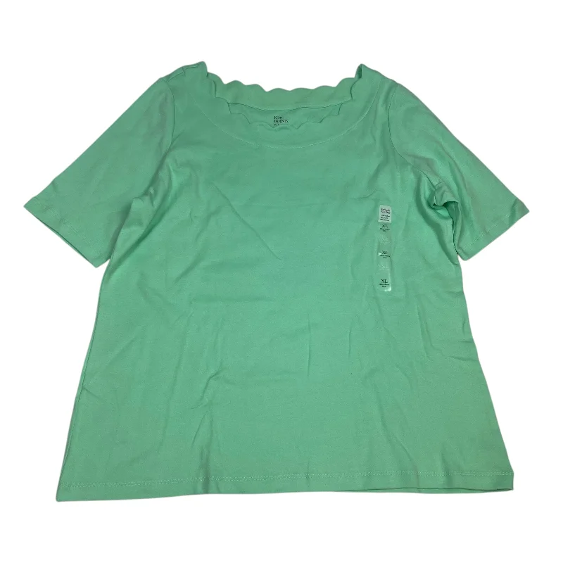 Top Short Sleeve By Kim Rogers In Green, Size: Xl Tough Men's Tactical