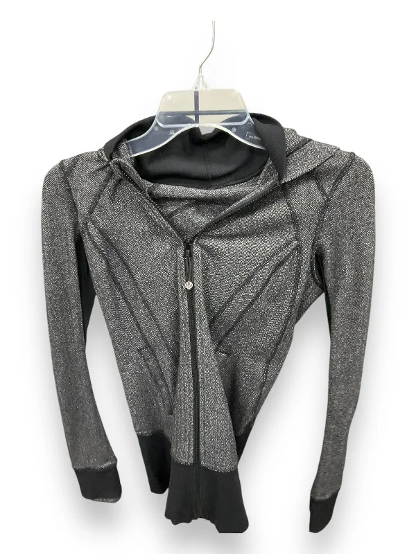 Athletic Jacket By Lululemon In Black & Grey, Size: S Relaxed Men's Beach