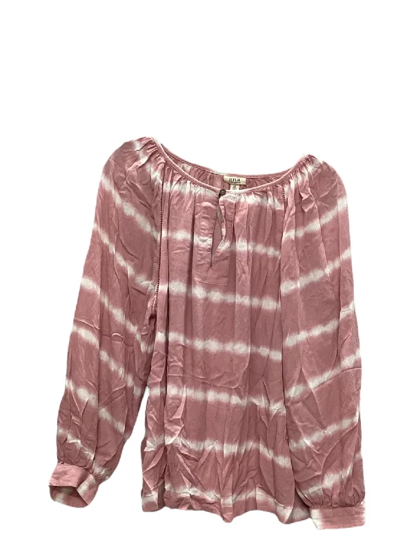 Top Long Sleeve By Ana In Pink, Size: 2x Trendy Men's Scandinavian