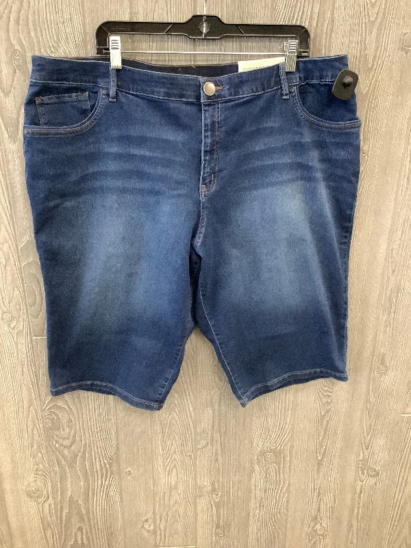 Blue Denim Shorts Cj Banks, Size 24w Cozy Men's Winter