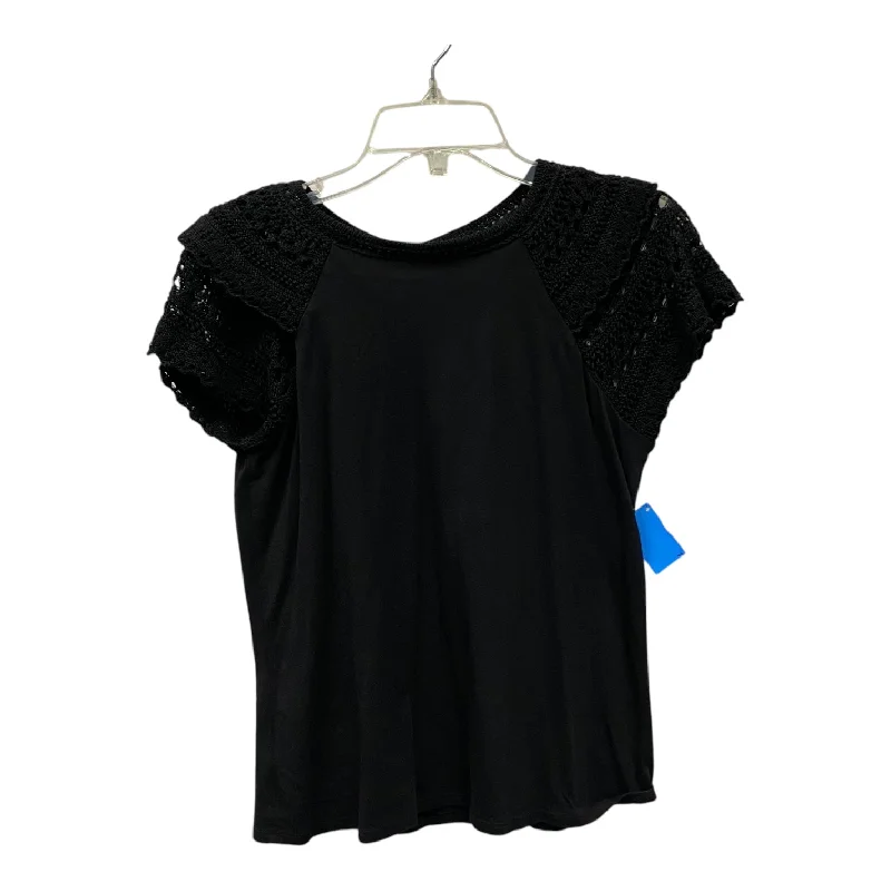 Top Ss By Loft In Black, Size:Xs Cool Men's Distressed