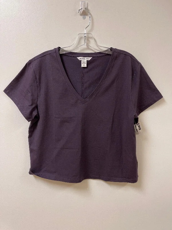 Athletic Top Short Sleeve By Athleta In Purple, Size: S Sleek Men's Contemporary 