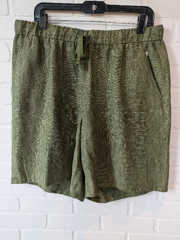 Shorts By Eileen Fisher In Green, Size: 12 Streetwear Style