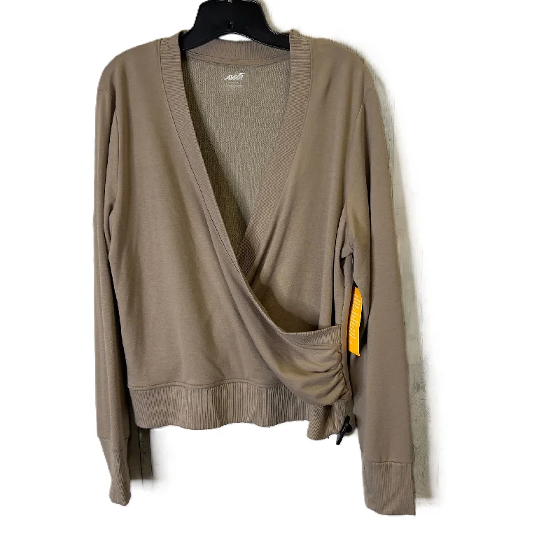 Athletic Top Long Sleeve Crewneck By Avia In Brown, Size: Xl Relaxed Men's Beach