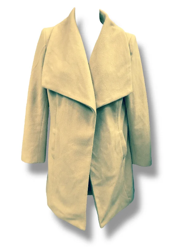 Coat Peacoat By Love Tree In Tan, Size: S Unique Men's Patch
