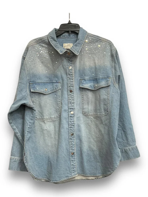Jacket Denim By Universal Thread In Blue, Size: Xl Elegant Men's Cashmere