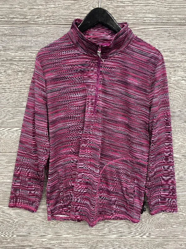 Athletic Top Long Sleeve Collar By Talbots In Purple, Size: 1x Streetwear Style